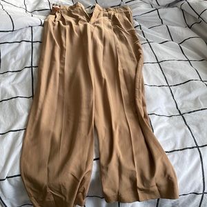 Khaki trouser wide legged dress pants